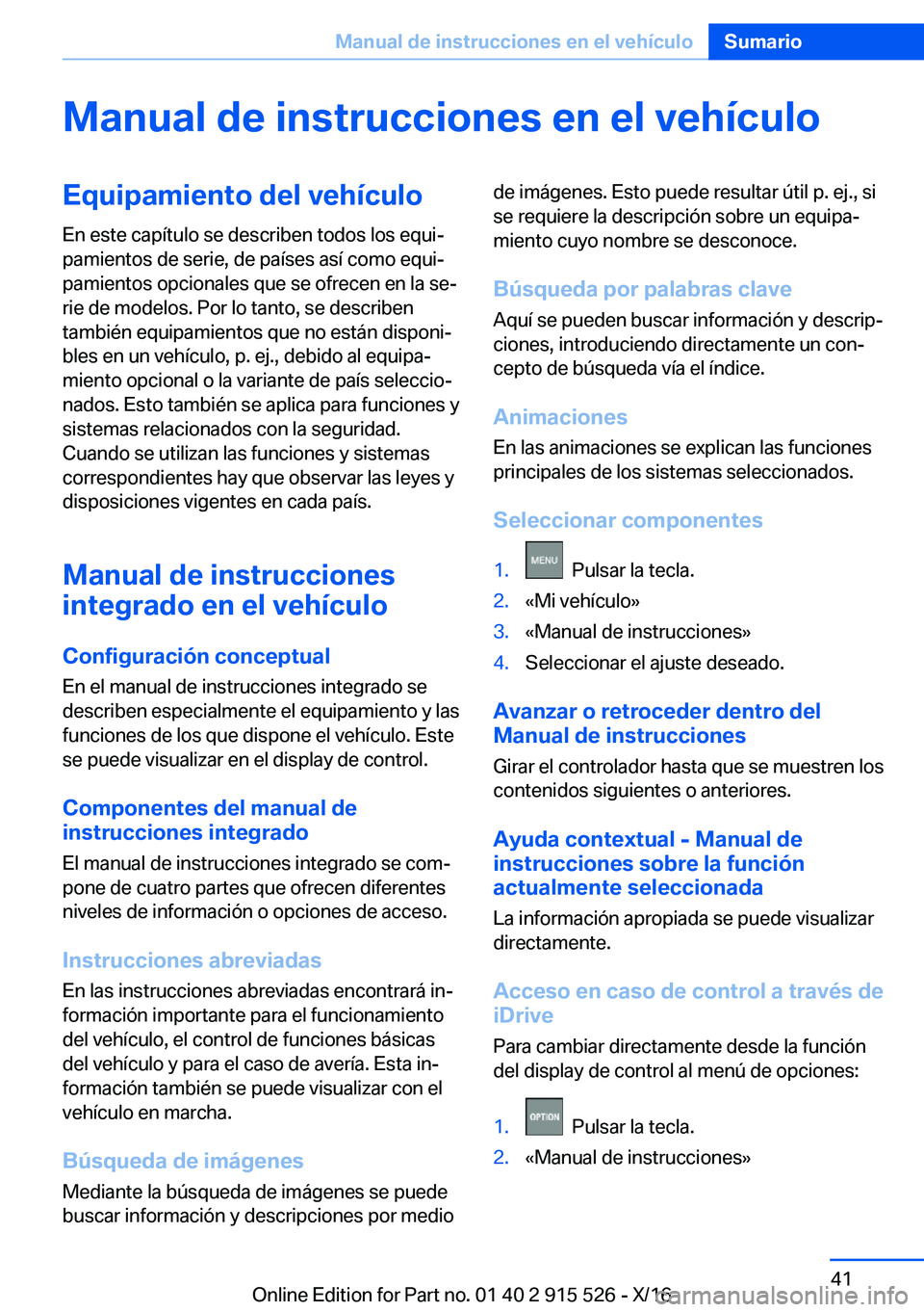 BMW X5 2017  Manuales de Empleo (in Spanish) �M�a�n�u�a�l��d�e��i�n�s�t�r�u�c�c�i�o�n�e�s��e�n��e�l��v�e�h�