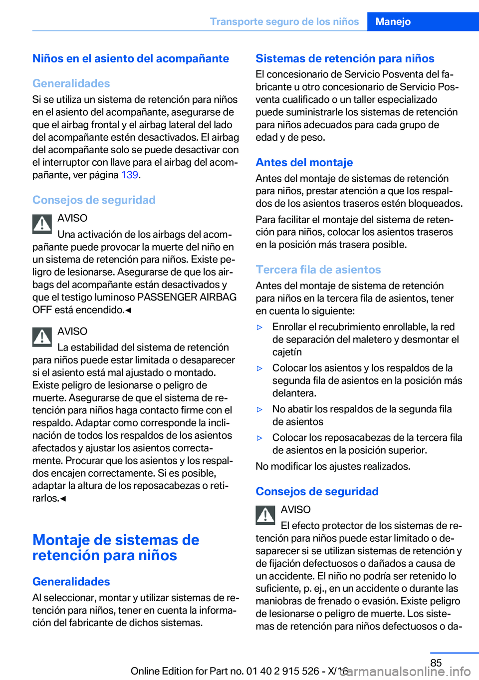 BMW X5 2017  Manuales de Empleo (in Spanish) �N�i�
