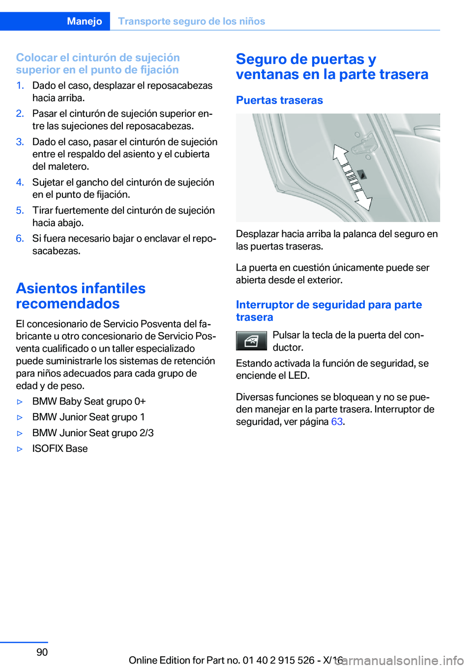 BMW X5 2017  Manuales de Empleo (in Spanish) �C�o�l�o�c�a�r��e�l��c�i�n�t�u�r�