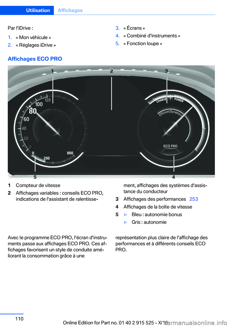 BMW X5 2017  Notices Demploi (in French) �P�a�r� �l�'�i�D�r�i�v�e� �:�1�.�k� �M�o�n� �v�é�h�i�c�u�l�e� �{�2�.�k� �R�é�g�l�a�g�e�s� �i�D�r�i�v�e� �{�3�.�k� �É�c�r�a�n�s� �{�4�.�k� �C�o�m�b�i�n�é� �d�'�i�n�s�t�r�u�m�e�n�t�s� �{�5�.