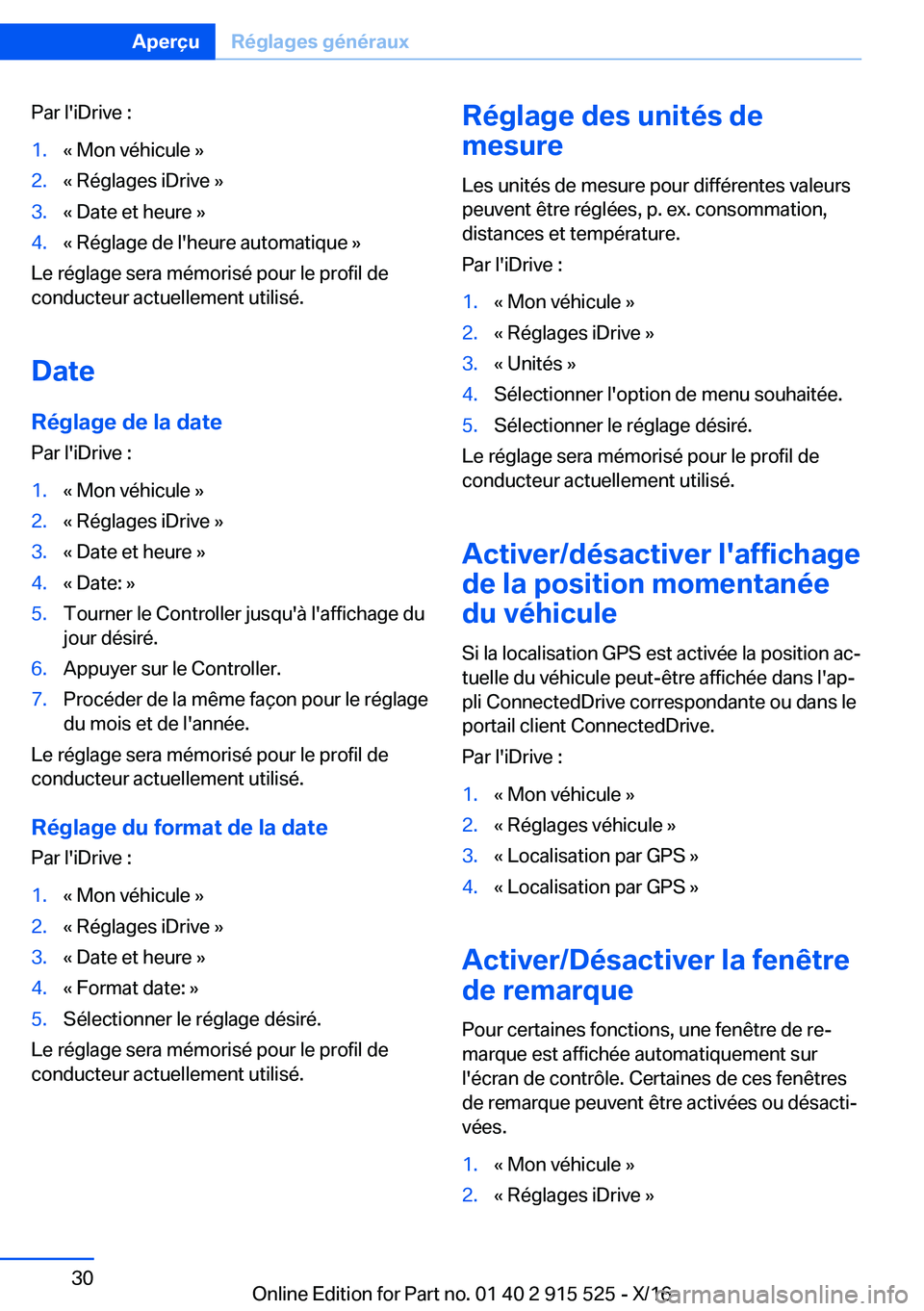 BMW X5 2017  Notices Demploi (in French) �P�a�r� �l�'�i�D�r�i�v�e� �:�1�.�k� �M�o�n� �v�é�h�i�c�u�l�e� �{�2�.�k� �R�é�g�l�a�g�e�s� �i�D�r�i�v�e� �{�3�.�k� �D�a�t�e� �e�t� �h�e�u�r�e� �{�4�.�k� �R�é�g�l�a�g�e� �d�e� �l�'�h�e�u�r�e�