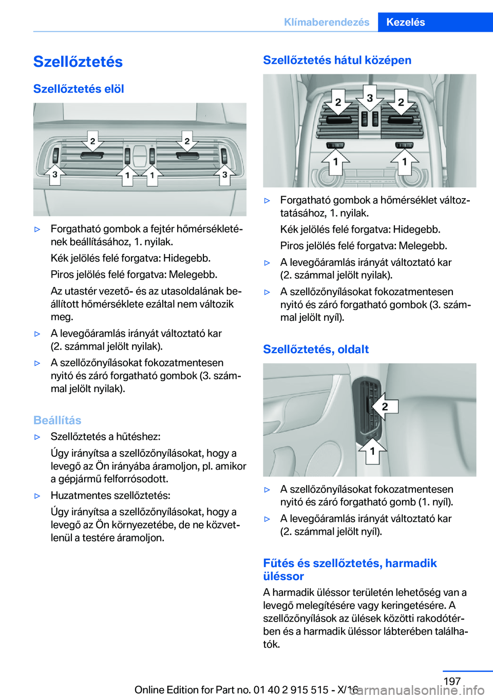BMW X5 2017  Kezelési útmutató (in Hungarian) �S�z�e�l�l�