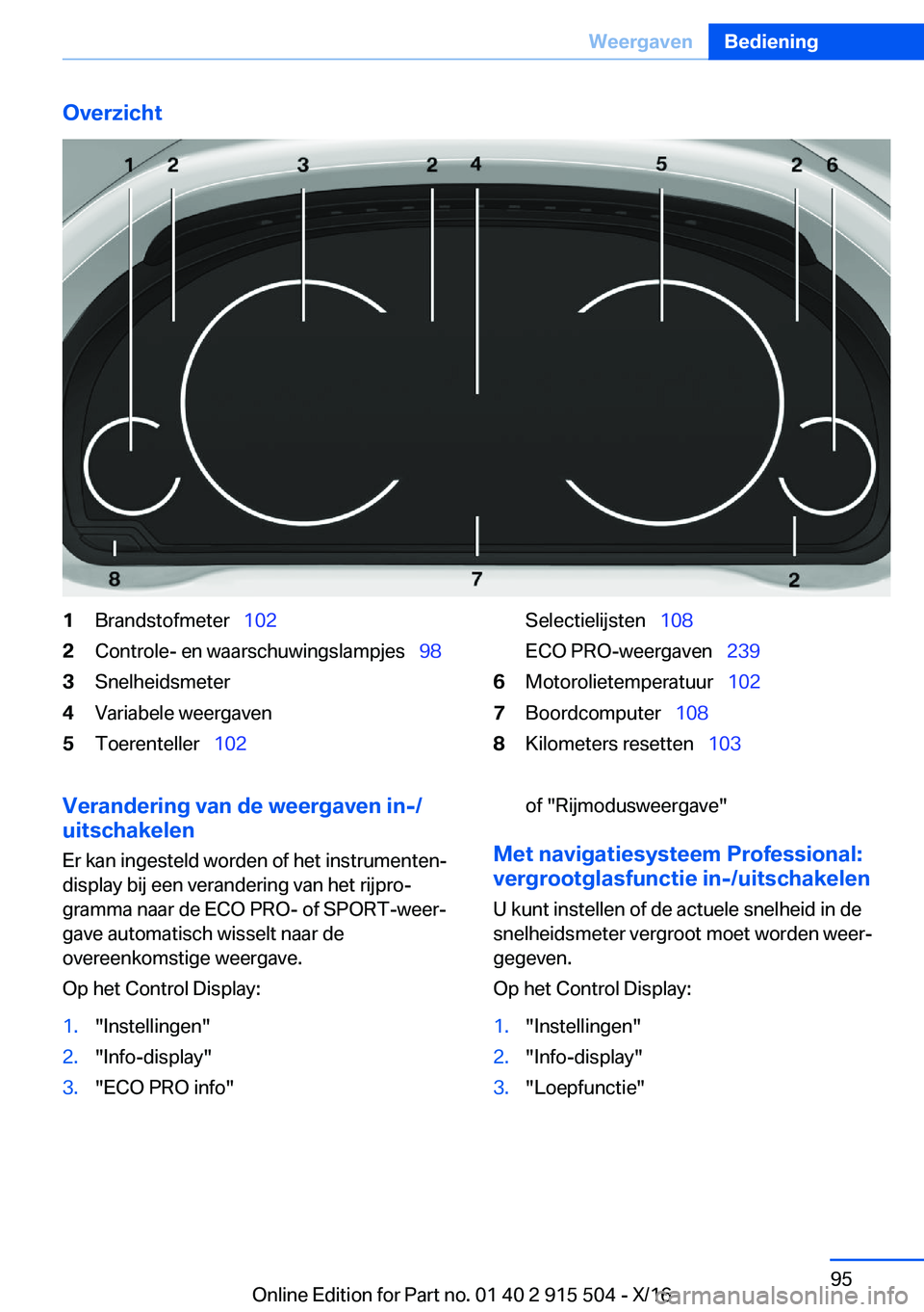 BMW X5 2017  Instructieboekjes (in Dutch) �O�v�e�r�z�i�c�h�t�1�B�r�a�n�d�s�t�o�f�m�e�t�e�r\_�1�0�2�2�C�o�n�t�r�o�l�e�-� �e�n� �w�a�a�r�s�c�h�u�w�i�n�g�s�l�a�m�p�j�e�s\_ �9�8�3�S�n�e�l�h�e�i�d�s�m�e�t�e�r�4�V�a�r�i�a�b�e�l�e� �w�e�e�r�g�a�