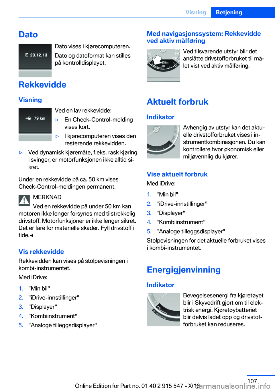 BMW X5 2017  InstruksjonsbØker (in Norwegian) �D�a�t�o�D�a�t�o� �v�i�s�e�s� �i� �k�j�