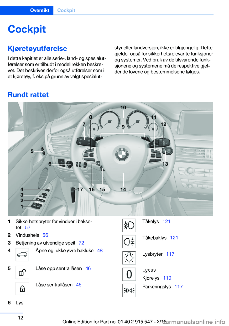 BMW X5 2017  InstruksjonsbØker (in Norwegian) �C�o�c�k�p�i�t�K�j�