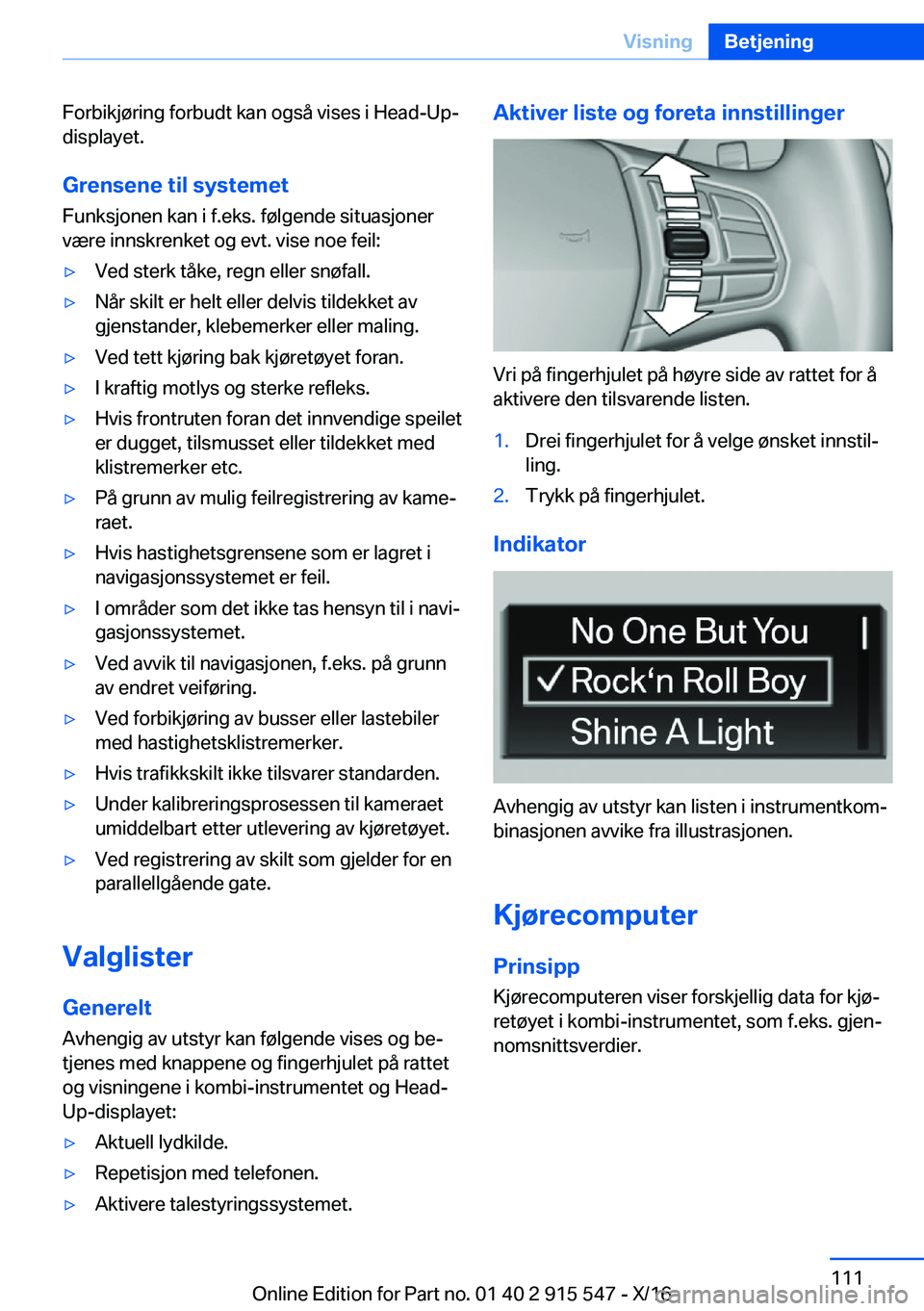 BMW X5 2017  InstruksjonsbØker (in Norwegian) �F�o�r�b�i�k�j�