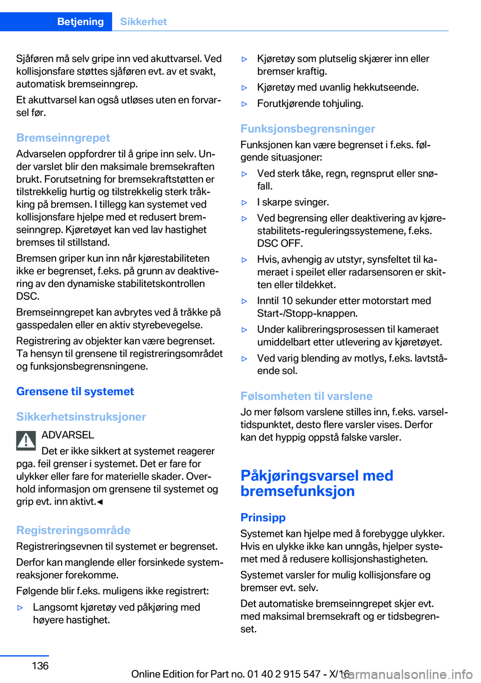 BMW X5 2017  InstruksjonsbØker (in Norwegian) �S�j�å�f�