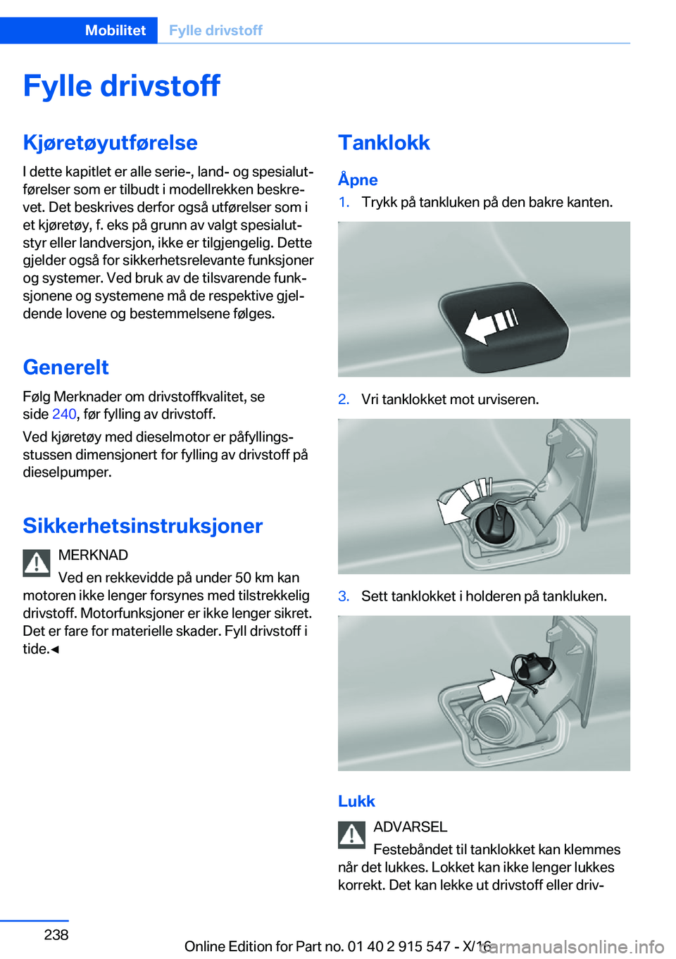 BMW X5 2017  InstruksjonsbØker (in Norwegian) �F�y�l�l�e��d�r�i�v�s�t�o�f�f�K�j�