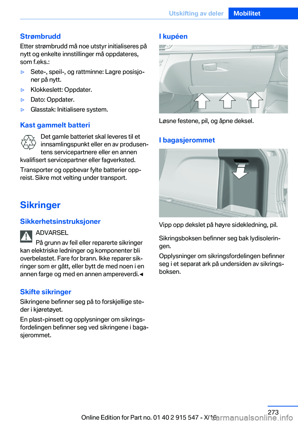 BMW X5 2017  InstruksjonsbØker (in Norwegian) �S�t�r�