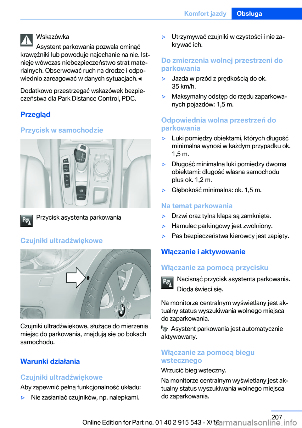 BMW X5 2017  Instrukcja obsługi (in Polish) �W�s�k�a�z�