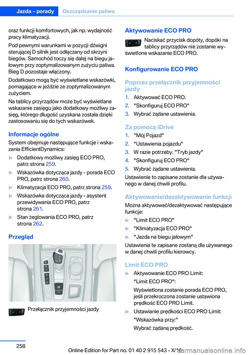 BMW X5 2017  Instrukcja obsługi (in Polish) �o�r�a�z� �f�u�n�k�c�j�i� �k�o�m�f�o�r�t�o�w�y�c�h�,� �j�a�k� �n�p�.� �w�y�d�a�j�n�o �