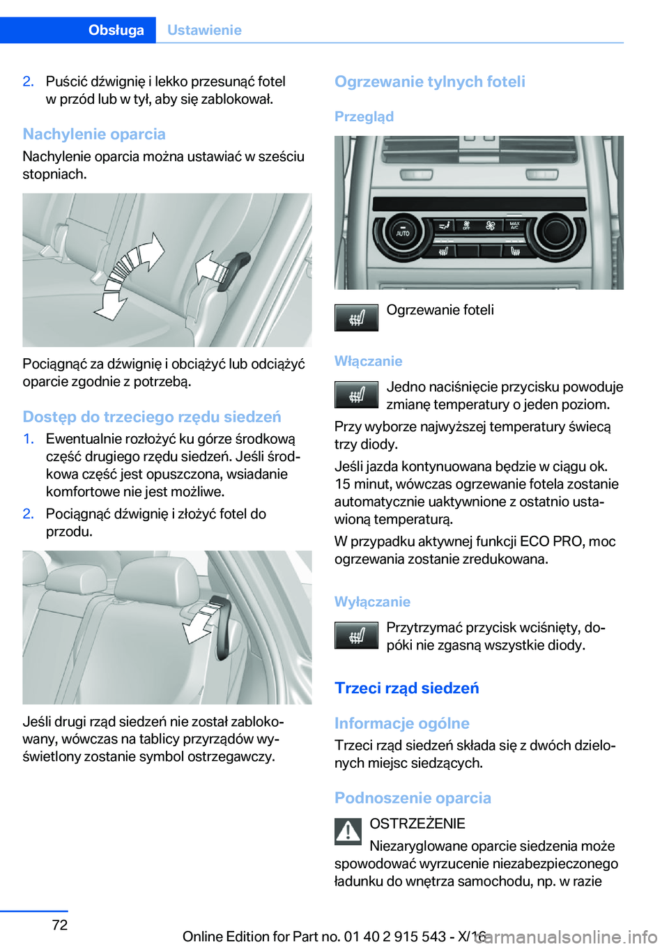BMW X5 2017  Instrukcja obsługi (in Polish) �2�.�P�u �c�i�