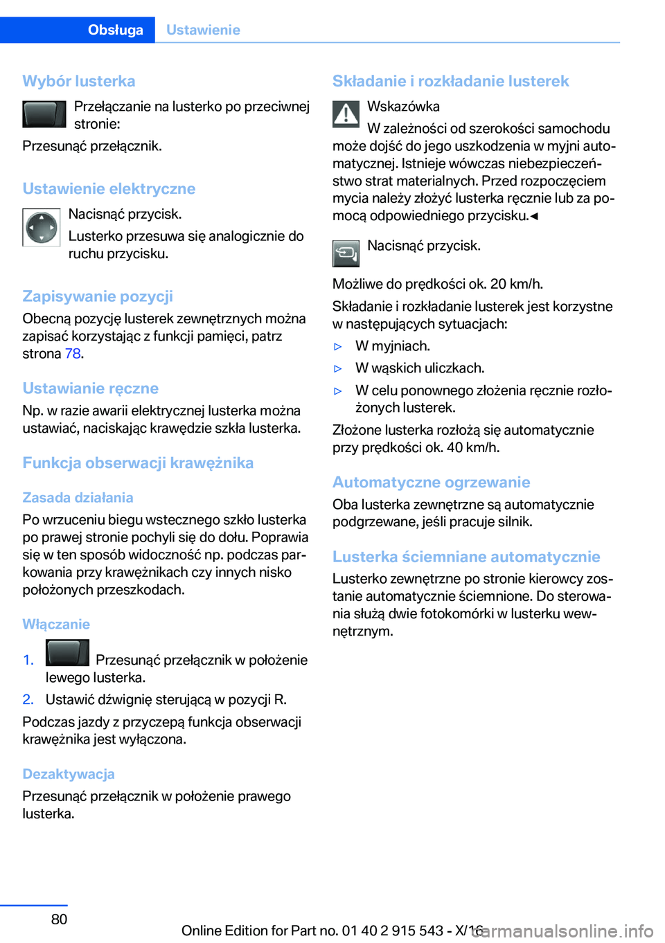 BMW X5 2017  Instrukcja obsługi (in Polish) �W�y�b�