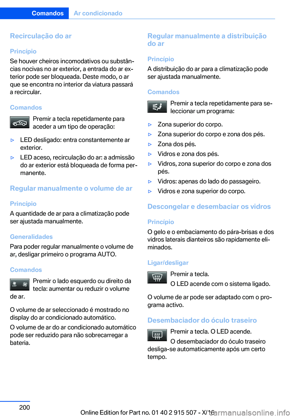BMW X5 2017  Manual do condutor (in Portuguese) �R�e�c�i�r�c�u�l�a�