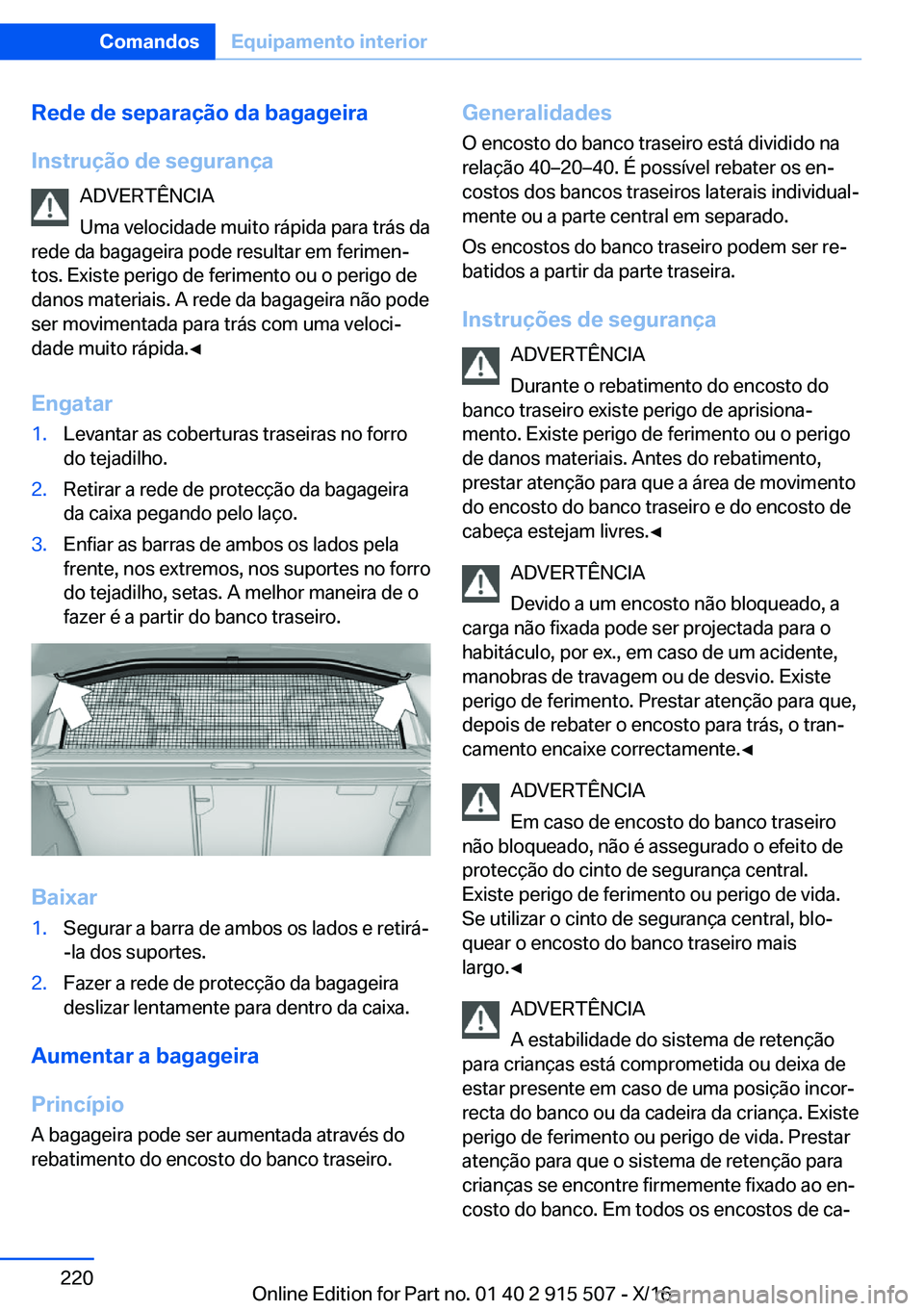 BMW X5 2017  Manual do condutor (in Portuguese) �R�e�d�e��d�e��s�e�p�a�r�a�