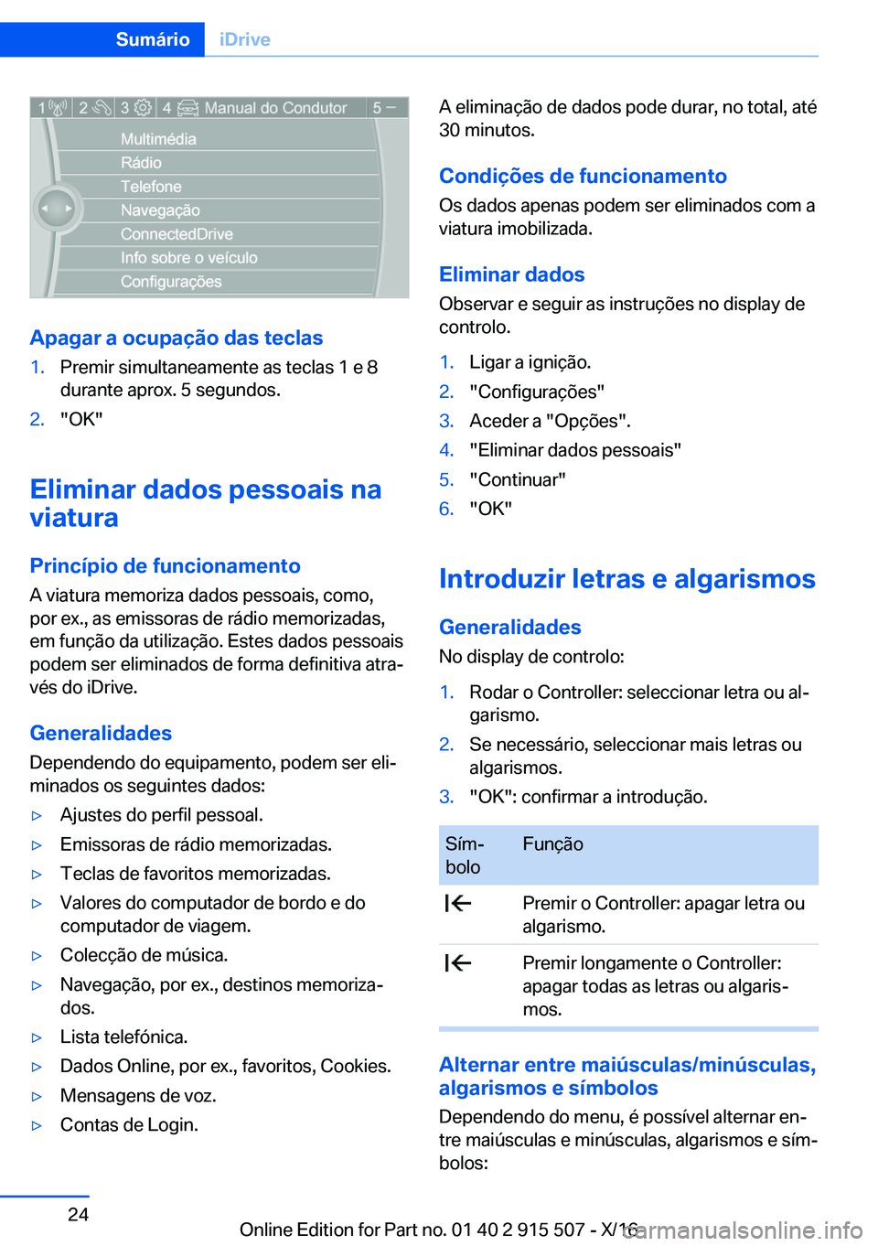 BMW X5 2017  Manual do condutor (in Portuguese) �A�p�a�g�a�r��a��o�c�u�p�a�