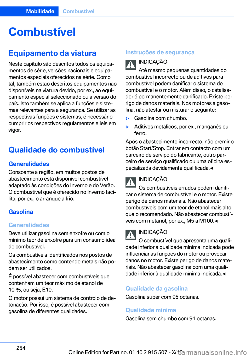 BMW X5 2017  Manual do condutor (in Portuguese) �C�o�m�b�u�s�t�