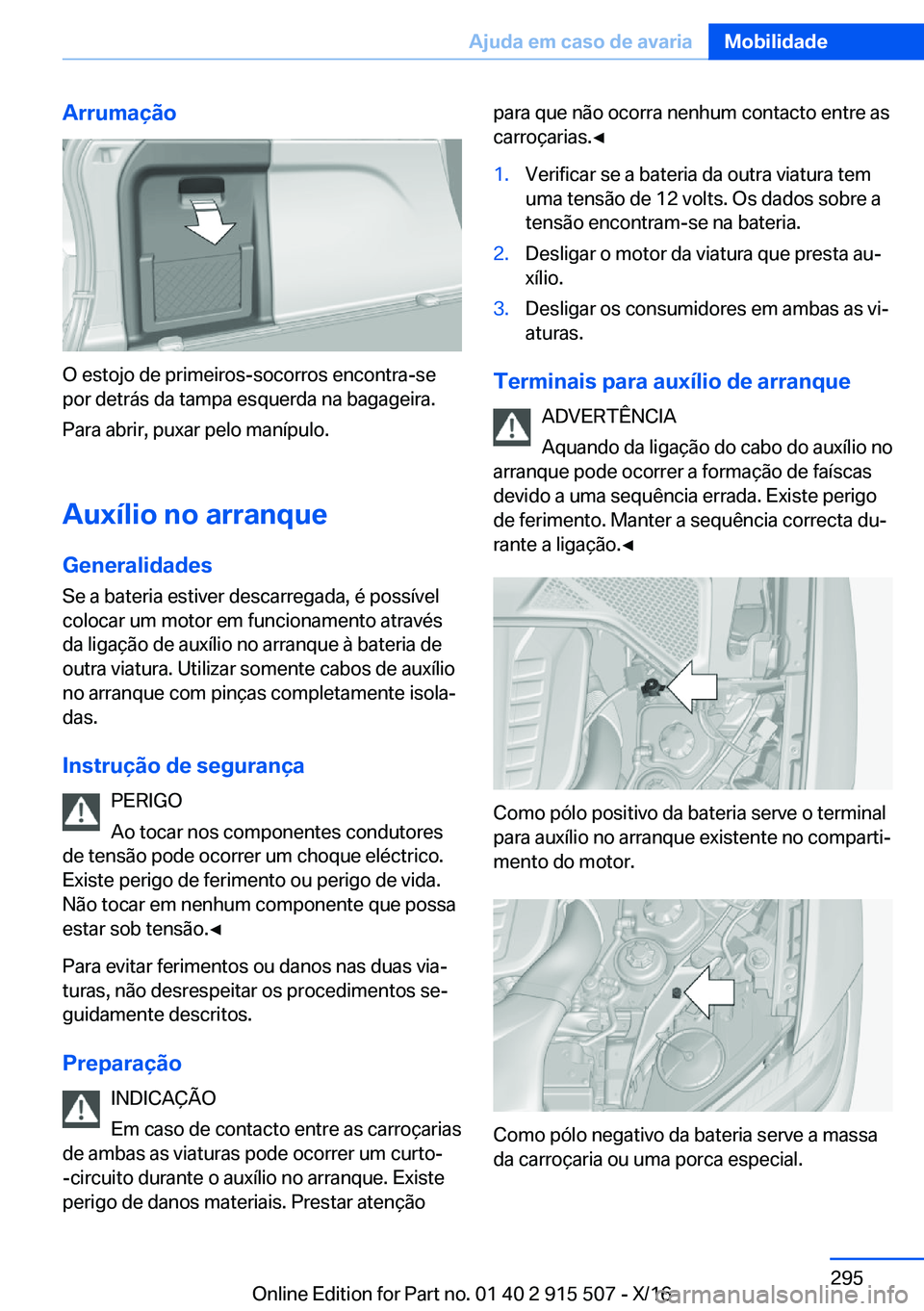 BMW X5 2017  Manual do condutor (in Portuguese) �A�r�r�u�m�a�