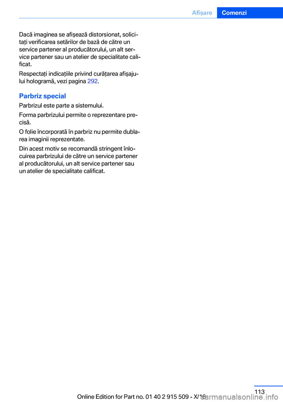 BMW X5 2017  Ghiduri De Utilizare (in Romanian) �D�a�c�