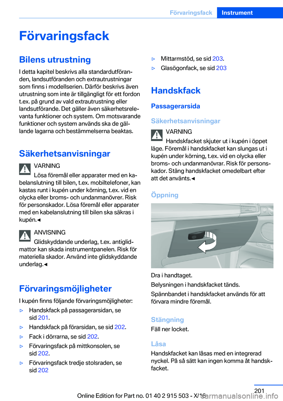 BMW X5 2017  InstruktionsbÖcker (in Swedish) �F�
