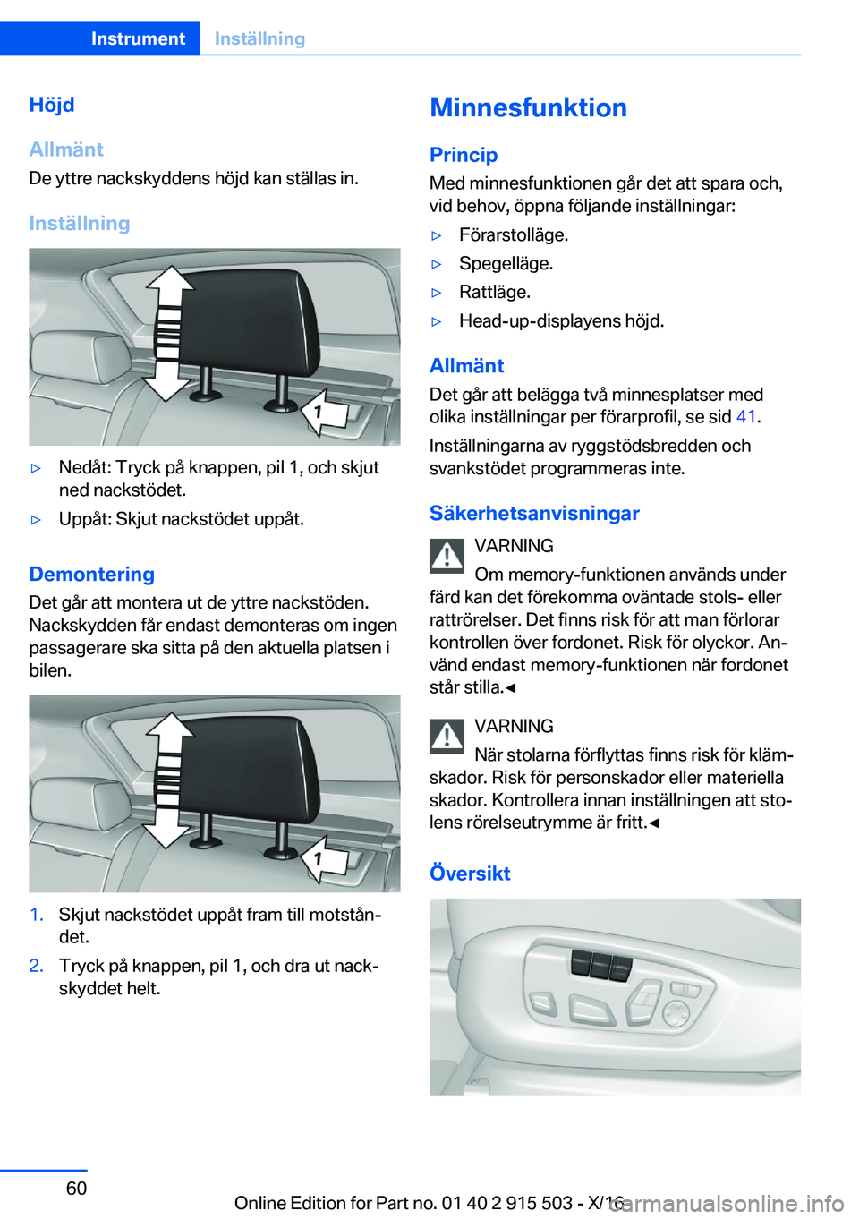 BMW X5 2017  InstruktionsbÖcker (in Swedish) �H�