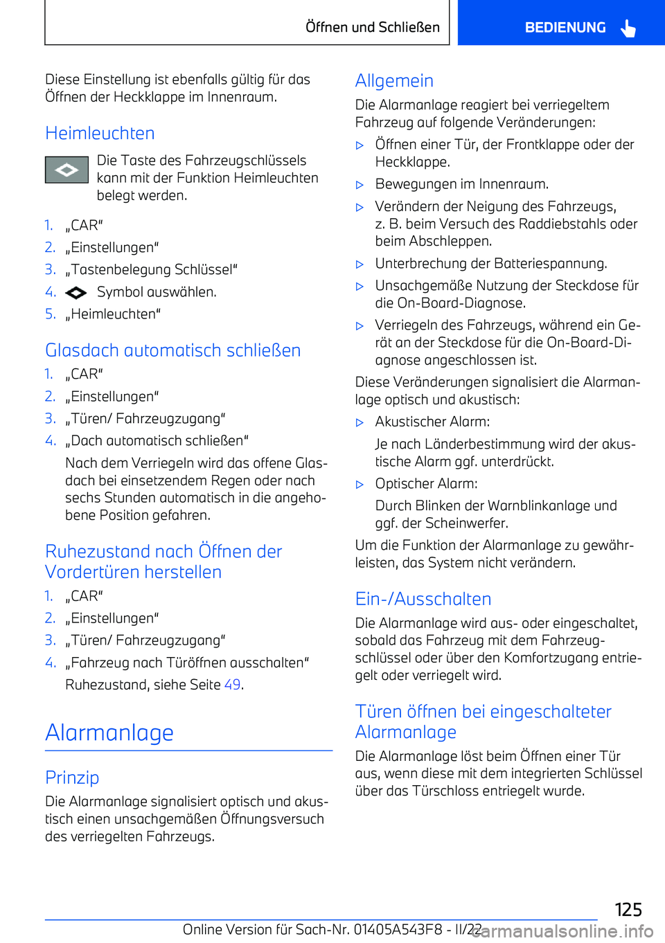 BMW X5 M 2022 Betriebsanleitungen (in German) Diese Einstellung ist ebenfalls g BMW X5 M 2022 Betriebsanleitungen (in German) Diese Einstellung ist ebenfalls g
