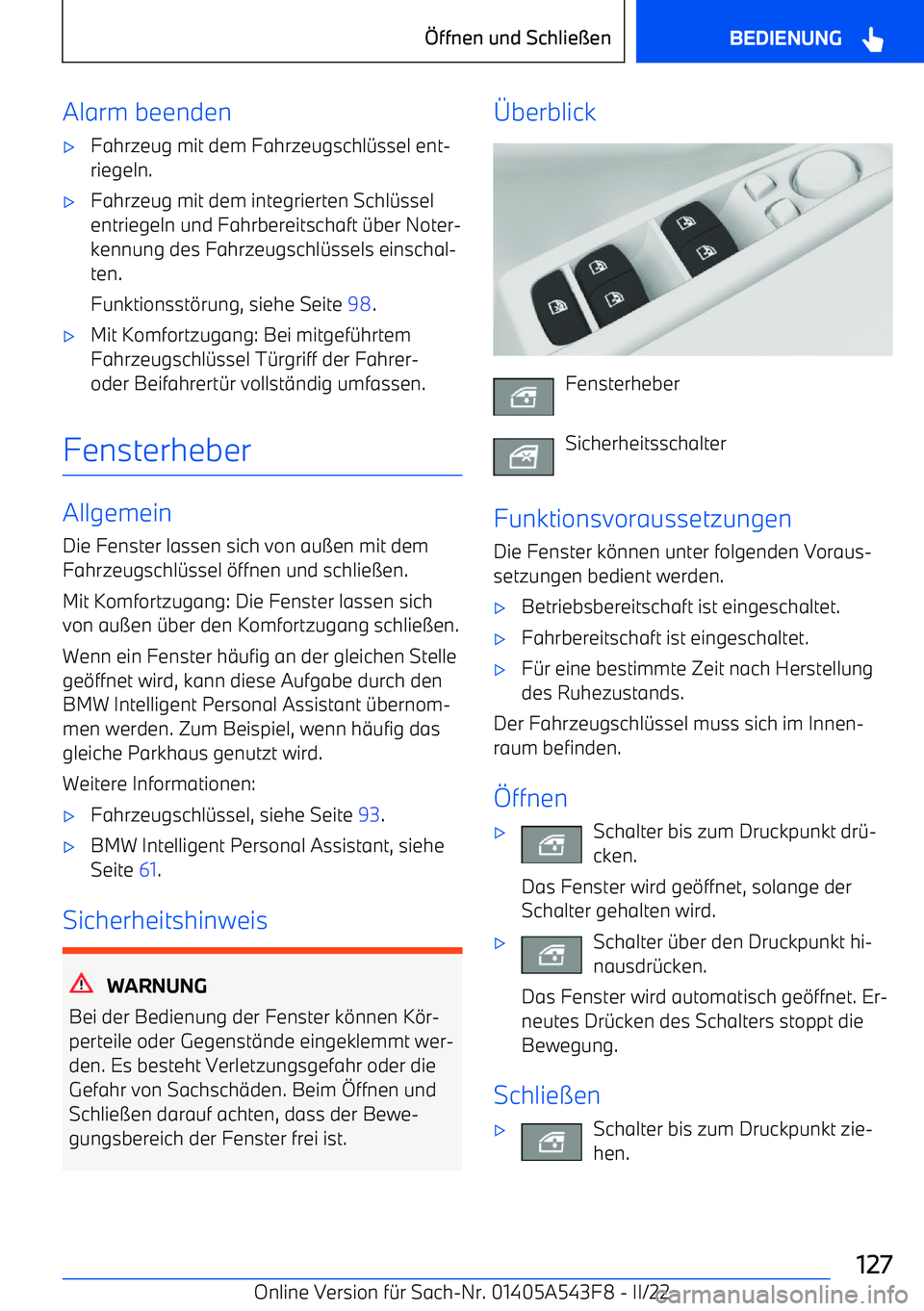 BMW X5 M 2022 Betriebsanleitungen (in German) Alarm beenden BMW X5 M 2022 Betriebsanleitungen (in German) Alarm beenden