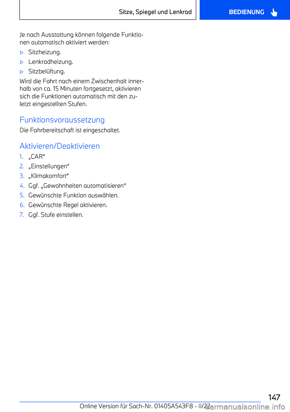 BMW X5 M 2022 Betriebsanleitungen (in German) Je nach Ausstattung k BMW X5 M 2022 Betriebsanleitungen (in German) Je nach Ausstattung k