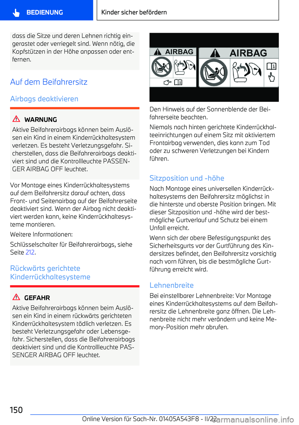 BMW X5 M 2022 Betriebsanleitungen (in German) dass die Sitze und deren Lehnen richtig ein BMW X5 M 2022 Betriebsanleitungen (in German) dass die Sitze und deren Lehnen richtig ein