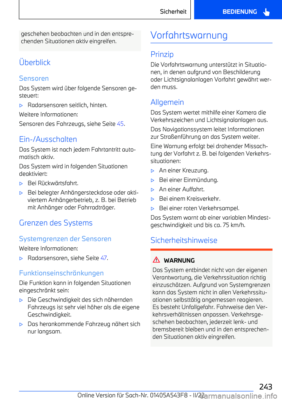 BMW X5 M 2022 Betriebsanleitungen (in German) geschehen beobachten und in den entspre BMW X5 M 2022 Betriebsanleitungen (in German) geschehen beobachten und in den entspre