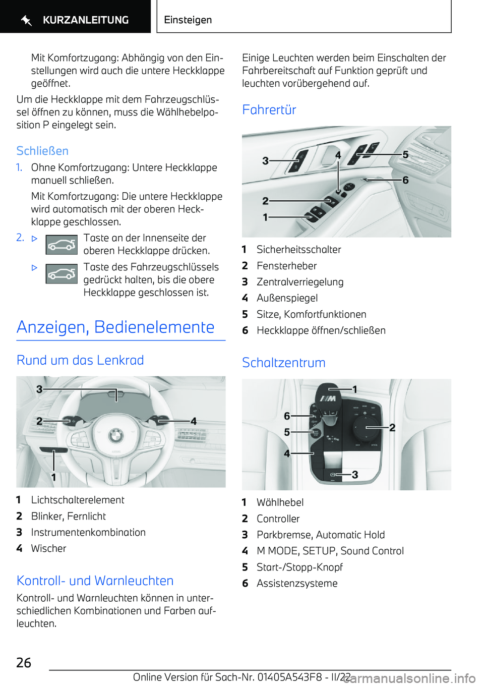 BMW X5 M 2022  Betriebsanleitungen (in German) Mit Komfortzugang: Abh