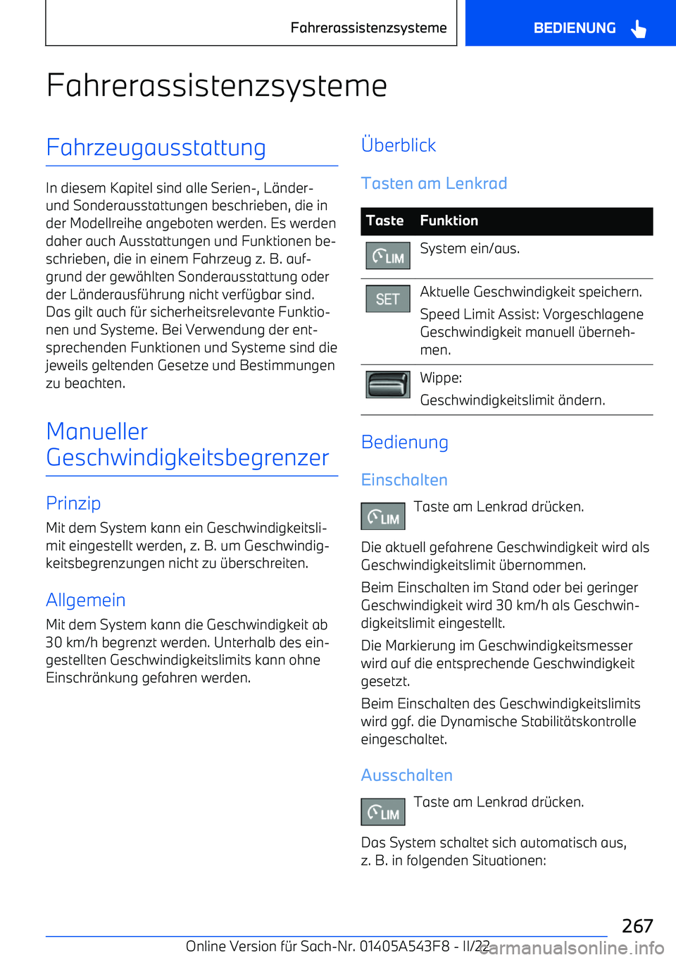 BMW X5 M 2022 Betriebsanleitungen (in German) FahrerassistenzsystemeFahrzeugausstattung
In diesem Kapitel sind alle Serien BMW X5 M 2022 Betriebsanleitungen (in German) FahrerassistenzsystemeFahrzeugausstattung
In diesem Kapitel sind alle Serien
