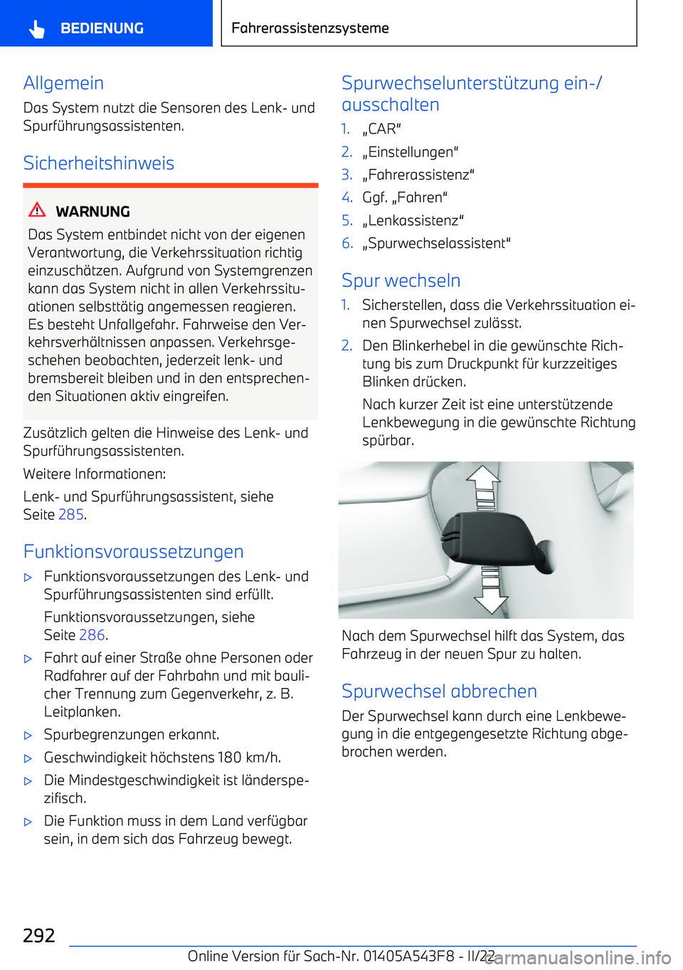 BMW X5 M 2022 Betriebsanleitungen (in German) AllgemeinDas System nutzt die Sensoren des Lenk BMW X5 M 2022 Betriebsanleitungen (in German) AllgemeinDas System nutzt die Sensoren des Lenk