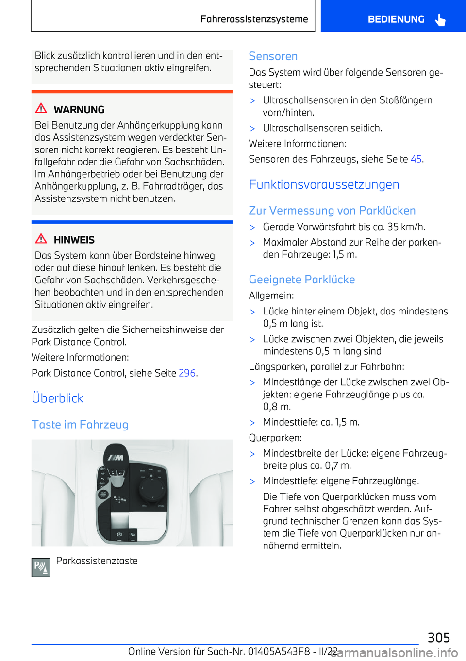 BMW X5 M 2022 Betriebsanleitungen (in German) Blick zus BMW X5 M 2022 Betriebsanleitungen (in German) Blick zus