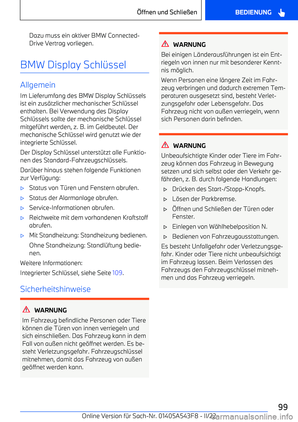 BMW X5 M 2022 Betriebsanleitungen (in German) Dazu muss ein aktiver BMW Connected BMW X5 M 2022 Betriebsanleitungen (in German) Dazu muss ein aktiver BMW Connected