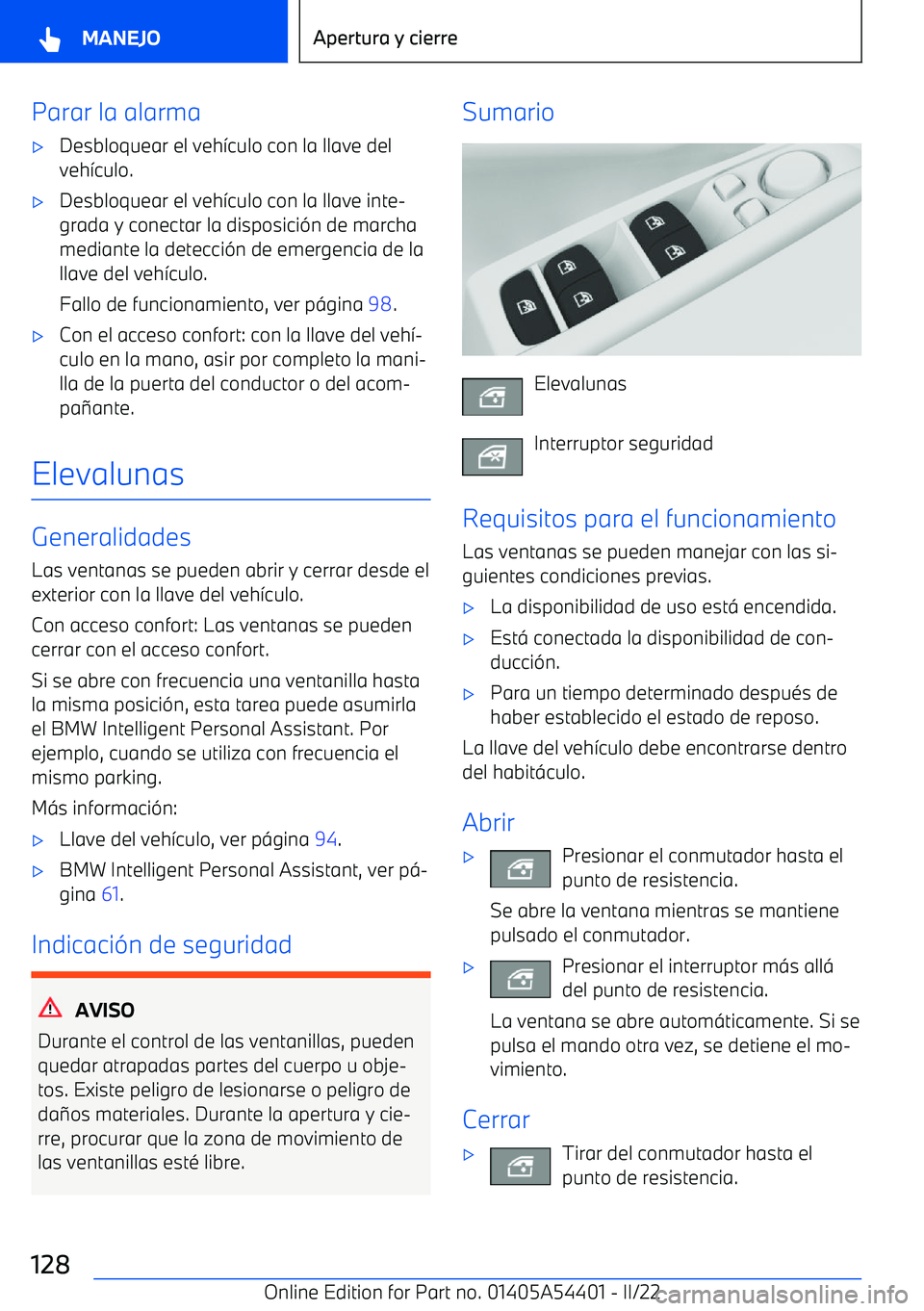 BMW X5 M 2022  Manuales de Empleo (in Spanish) Parar la alarma