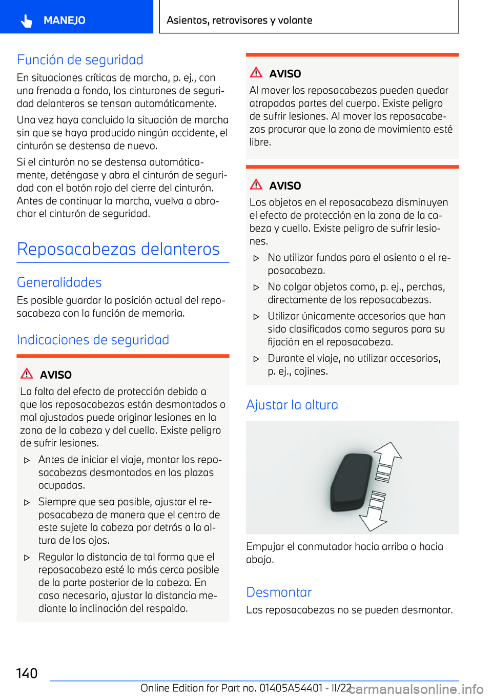 BMW X5 M 2022  Manuales de Empleo (in Spanish) Funci
