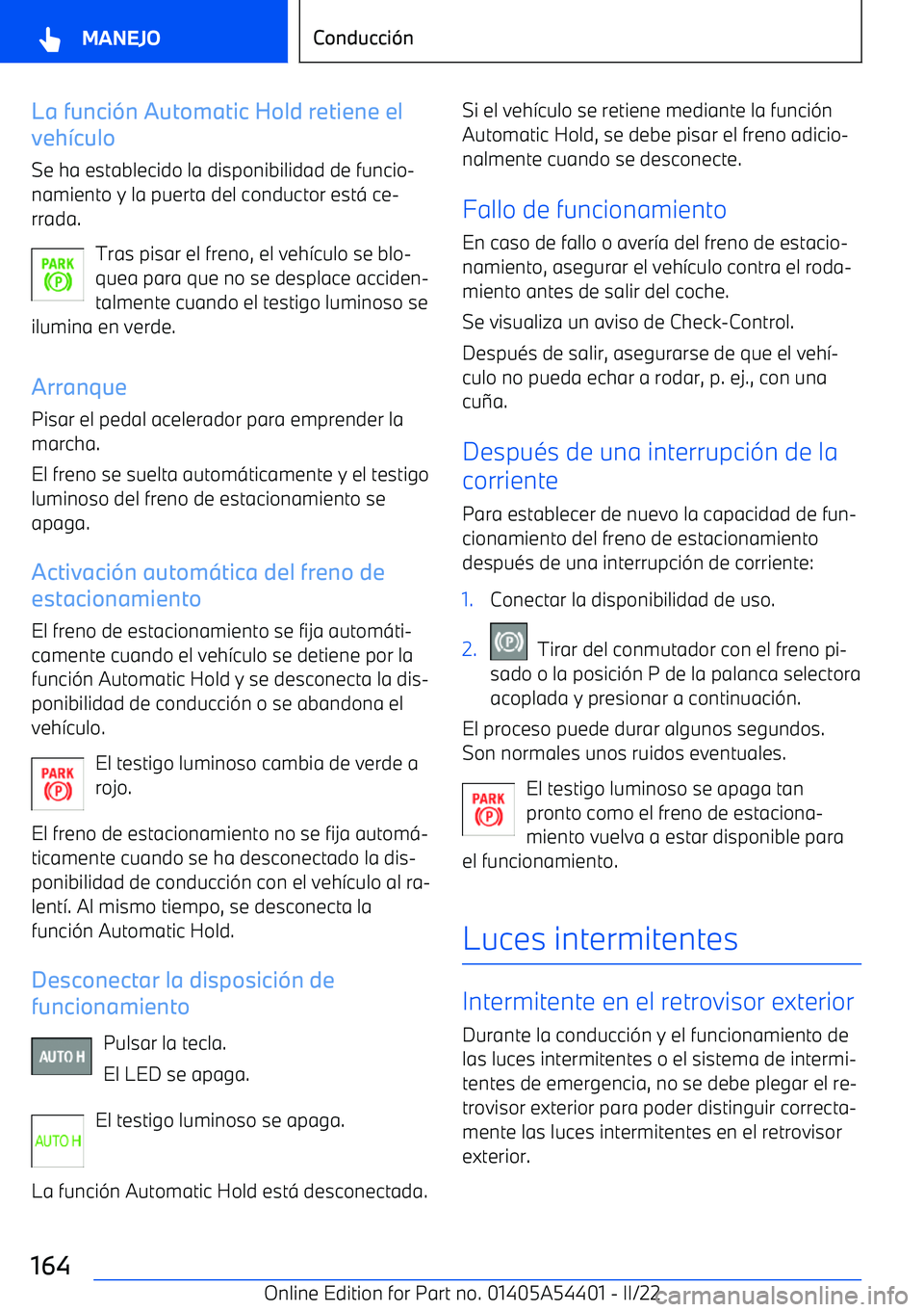 BMW X5 M 2022  Manuales de Empleo (in Spanish) La funci