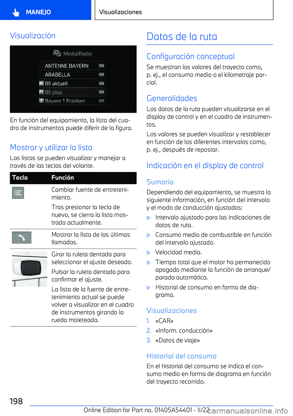 BMW X5 M 2022 Manuales de Empleo (in Spanish) Visualizaci BMW X5 M 2022 Manuales de Empleo (in Spanish) Visualizaci