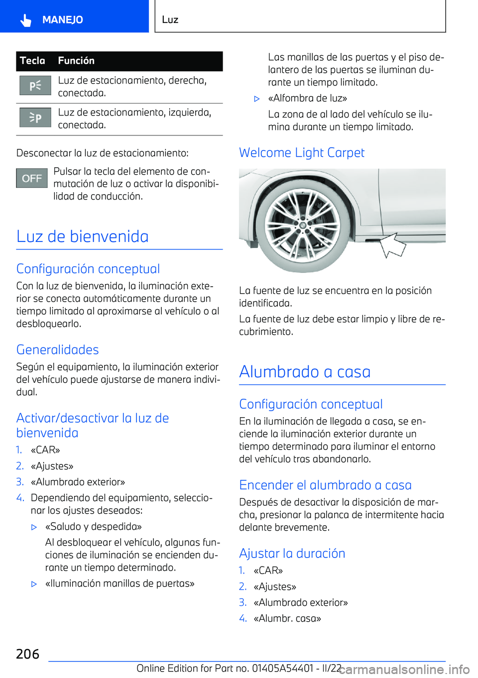 BMW X5 M 2022  Manuales de Empleo (in Spanish) TeclaFunci