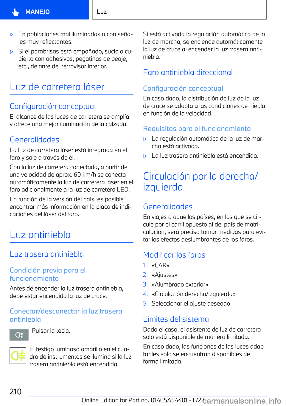 BMW X5 M 2022  Manuales de Empleo (in Spanish) 