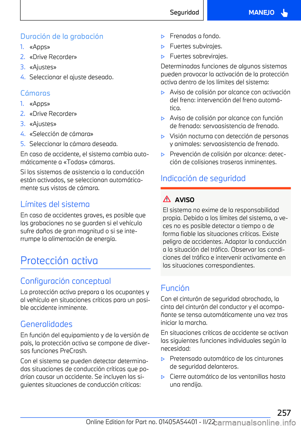 BMW X5 M 2022 Manuales de Empleo (in Spanish) Duraci BMW X5 M 2022 Manuales de Empleo (in Spanish) Duraci