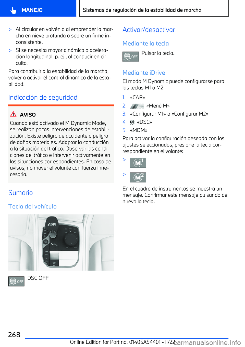 BMW X5 M 2022  Manuales de Empleo (in Spanish) 