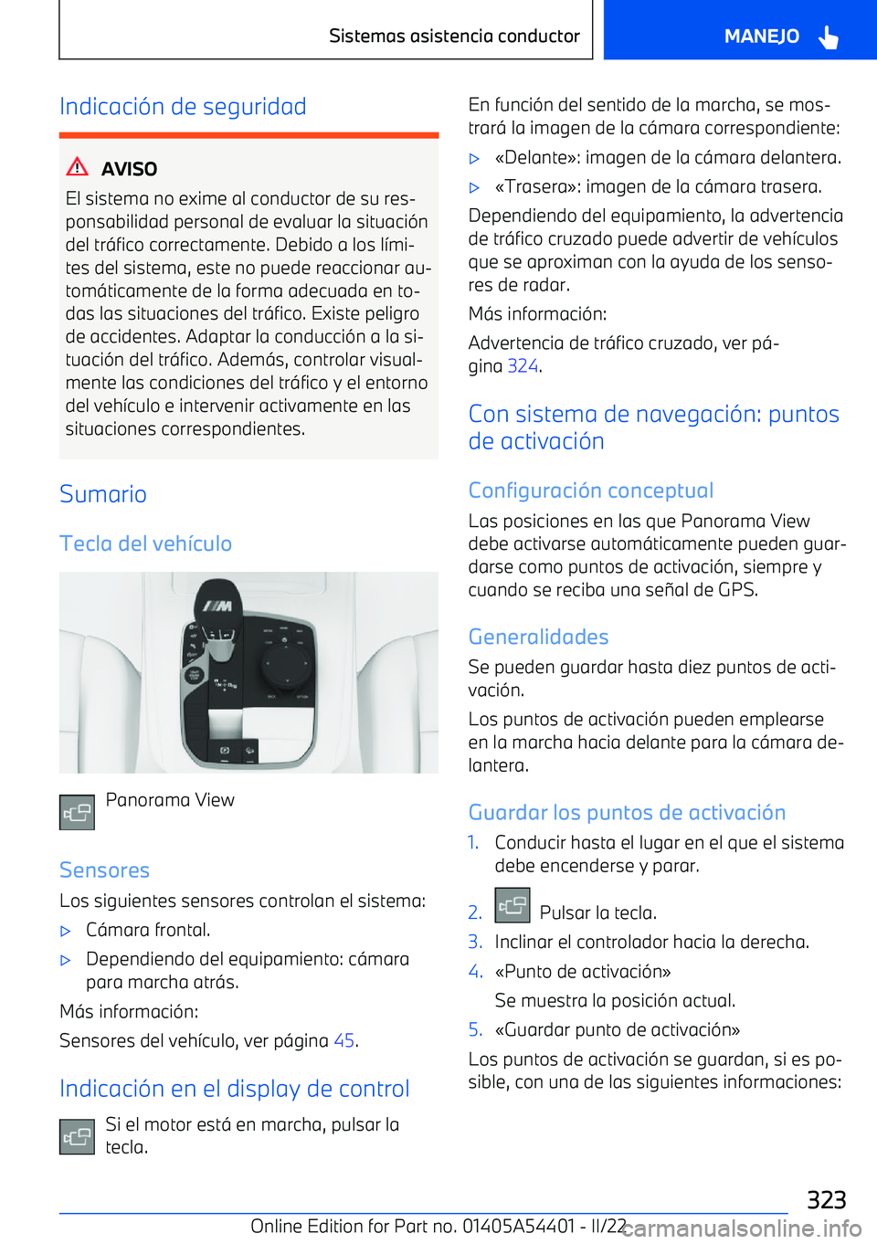 BMW X5 M 2022 Manuales de Empleo (in Spanish) Indicaci BMW X5 M 2022 Manuales de Empleo (in Spanish) Indicaci