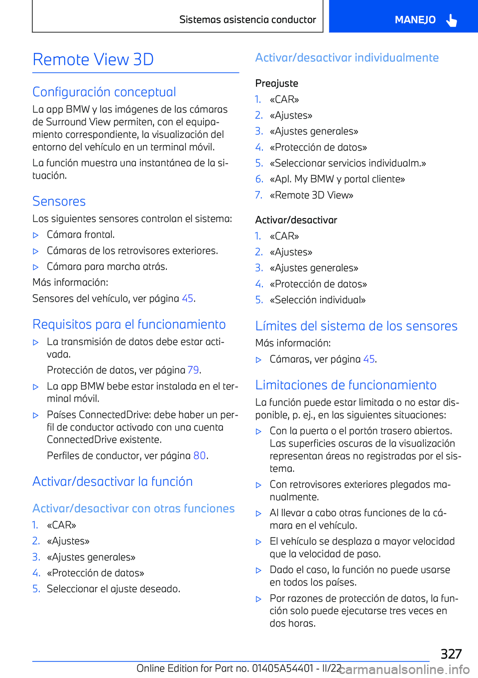 BMW X5 M 2022 Manuales de Empleo (in Spanish) Remote View 3D
Configuraci BMW X5 M 2022 Manuales de Empleo (in Spanish) Remote View 3D
Configuraci
