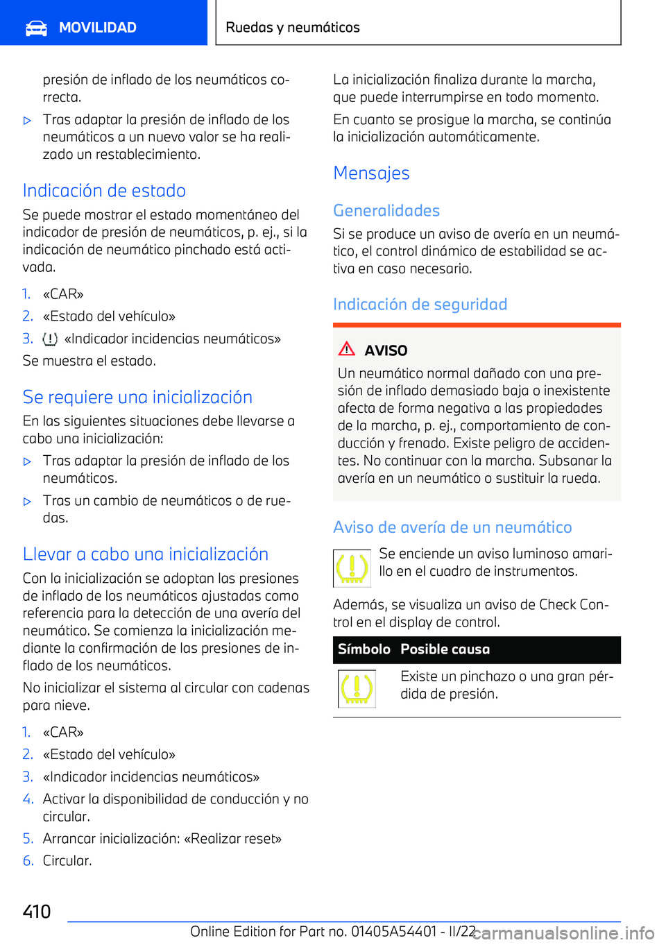 BMW X5 M 2022  Manuales de Empleo (in Spanish) presi