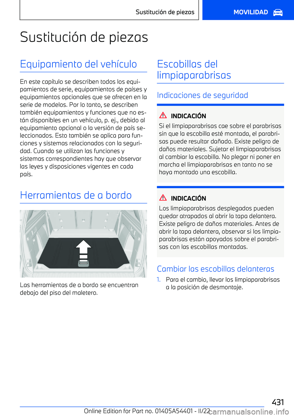 BMW X5 M 2022 Manuales de Empleo (in Spanish) Sustituci BMW X5 M 2022 Manuales de Empleo (in Spanish) Sustituci