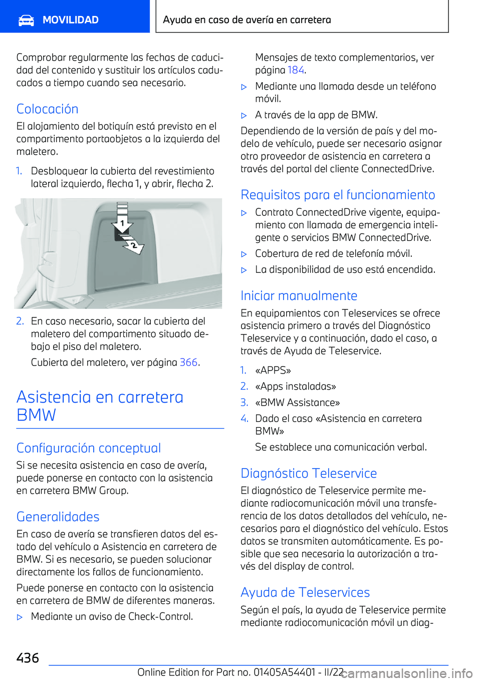BMW X5 M 2022 Manuales de Empleo (in Spanish) Comprobar regularmente las fechas de caduci BMW X5 M 2022 Manuales de Empleo (in Spanish) Comprobar regularmente las fechas de caduci