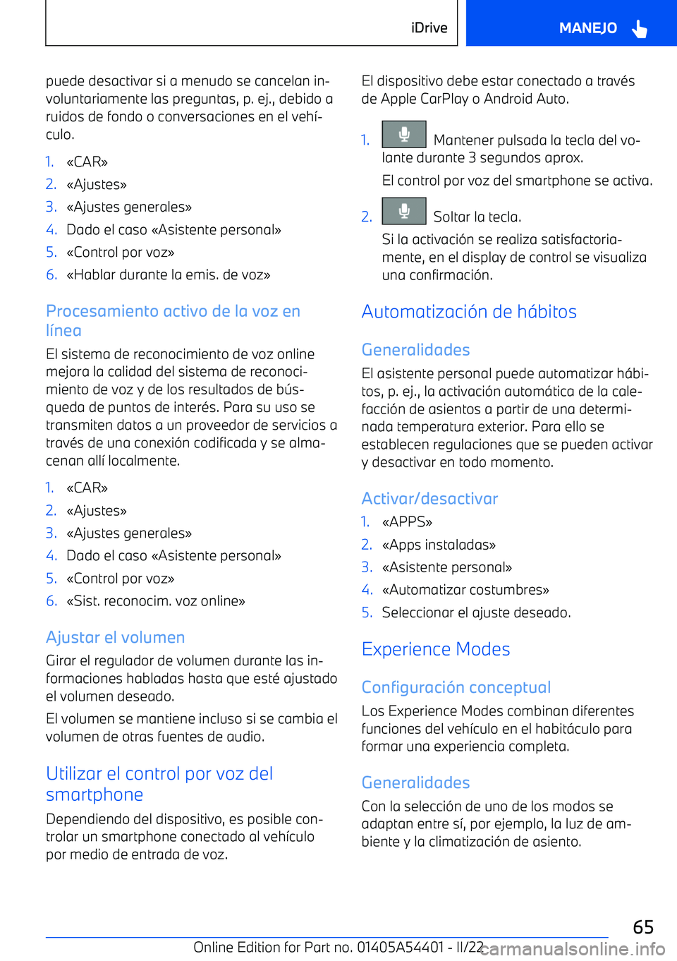 BMW X5 M 2022  Manuales de Empleo (in Spanish) puede desactivar si a menudo se cancelan in