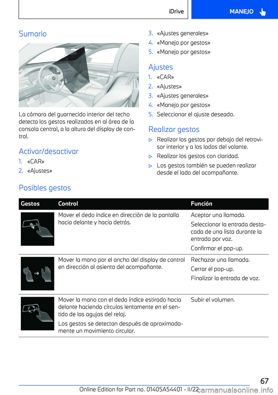 BMW X5 M 2022  Manuales de Empleo (in Spanish) Sumario
La c
